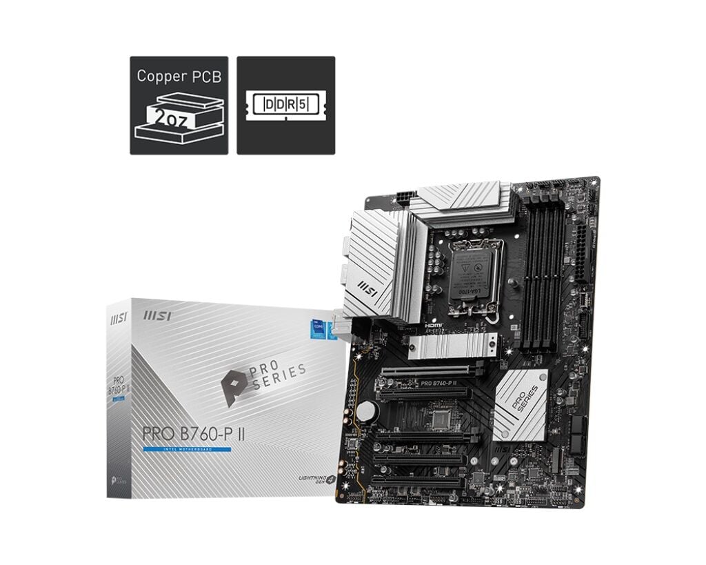 MSI PRO B760-P II DDR5 Intel B760 Soket 1700 DDR5 7000+(OC) ATX Anakart