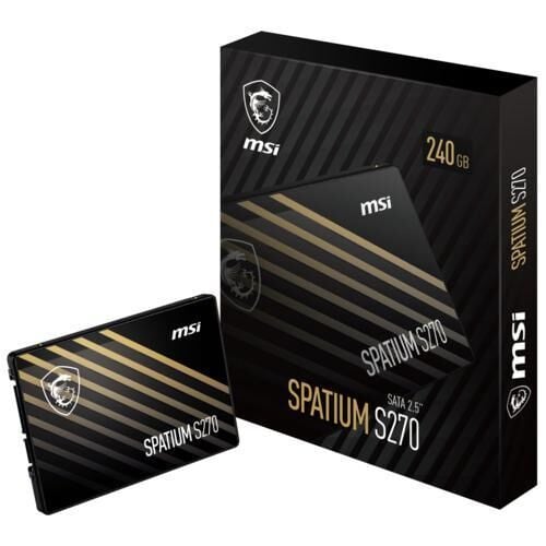 MSI SPATIUM S270 240GB 500-400Mbs Sata 3,2,5 3D NAND SSD