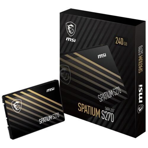 MSI SPATIUM S270 240GB 500-400Mbs Sata 3,2,5 3D NAND SSD