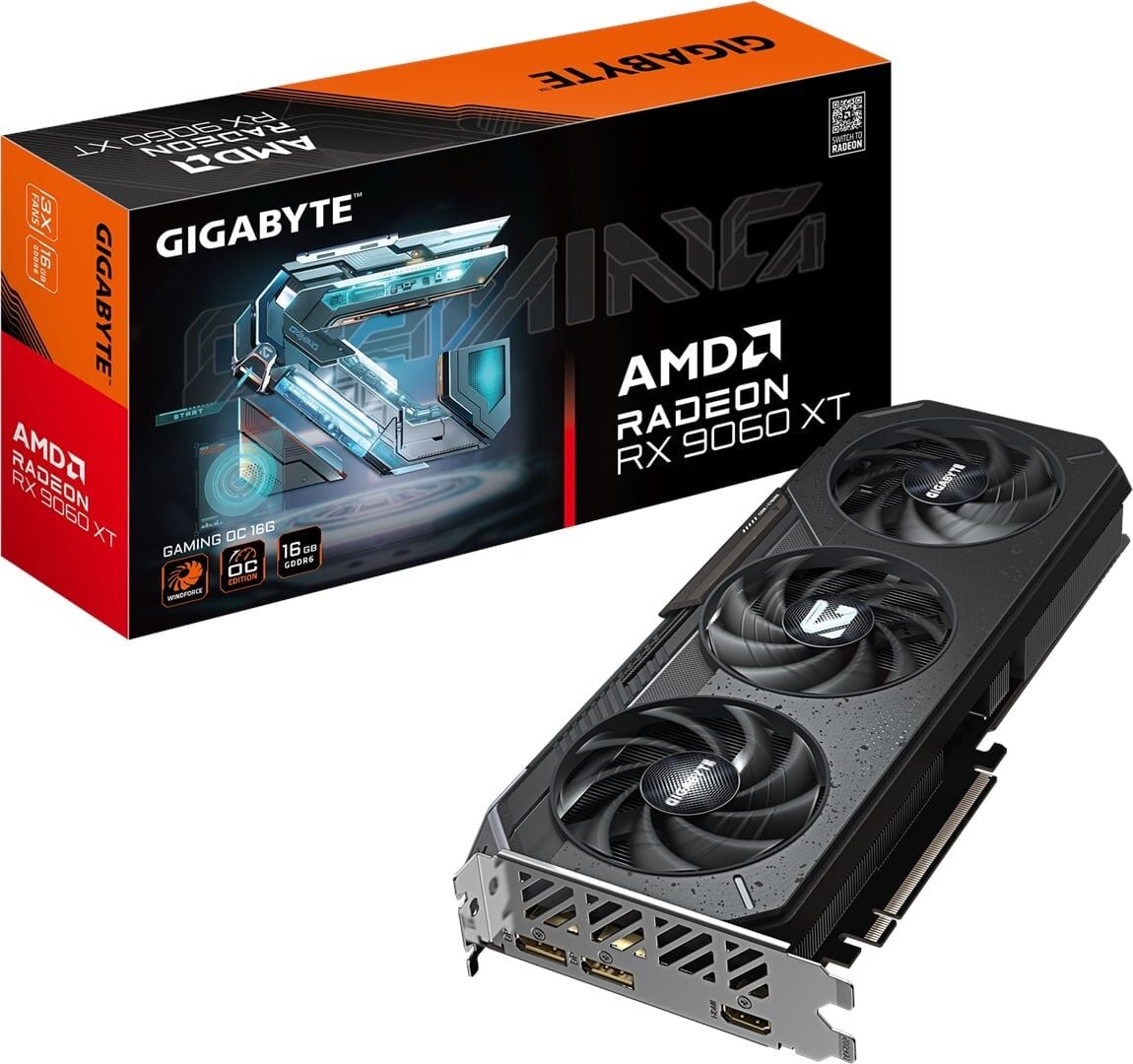 GIGABYTE Radeon RX9060XT GAMING OC GV-R9060XTGAMING OC-16GD 16GB GDDR6 128Bit Ekran Kartı