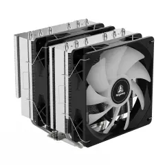 SEGOTEP FZ6 Pro Siyah 2x120mm Kule Tipi İşlemci Soğutucu (LGA 1851 ve AM5, AM4 Uyumlu)