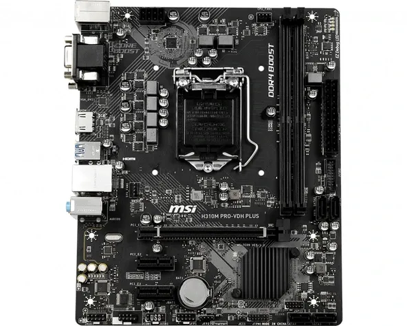 MSI H310M PRO-VDH PLUS SOKET 1151 DDR4 2666 DVI VGA HDMI USB3.1 mATX