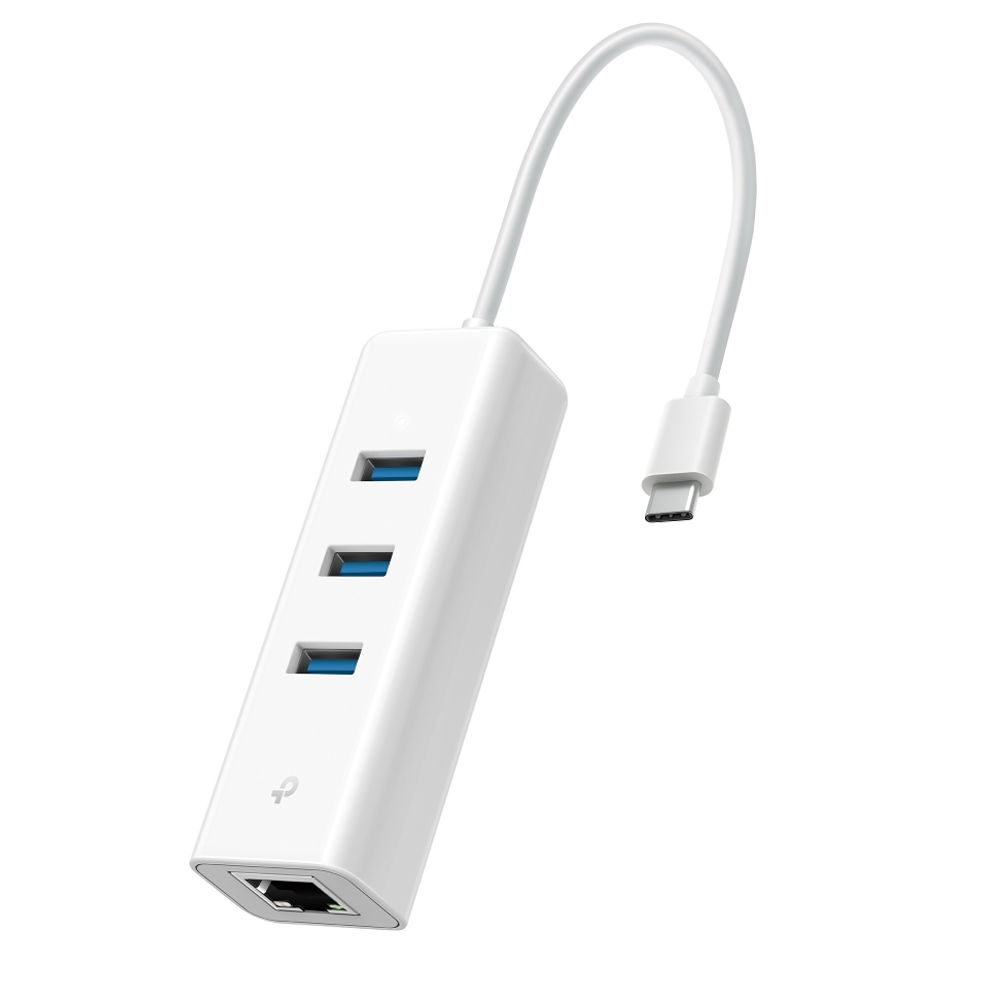TP-LINK UE330C USB 3.0 Type-C to with 3-Port USB3.0 Type-A Hub Network Adapter