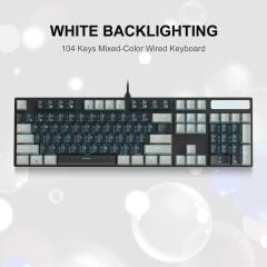 MAGEGEE MK-STORM 104 Tuş Mekanik Red Switch Kablolu Türkçe Q Gri-Siyah Gaming Klavye