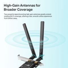 TP-LINK Archer TX20E AX1800 Dual Band Wi-Fi 6 Bluetooth 5.2 PCI Express Adapter