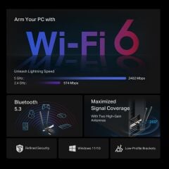 TP-LINK Archer TX55E AX3000 Wi-Fi 6 BT5.2 PCI Express Adaptör