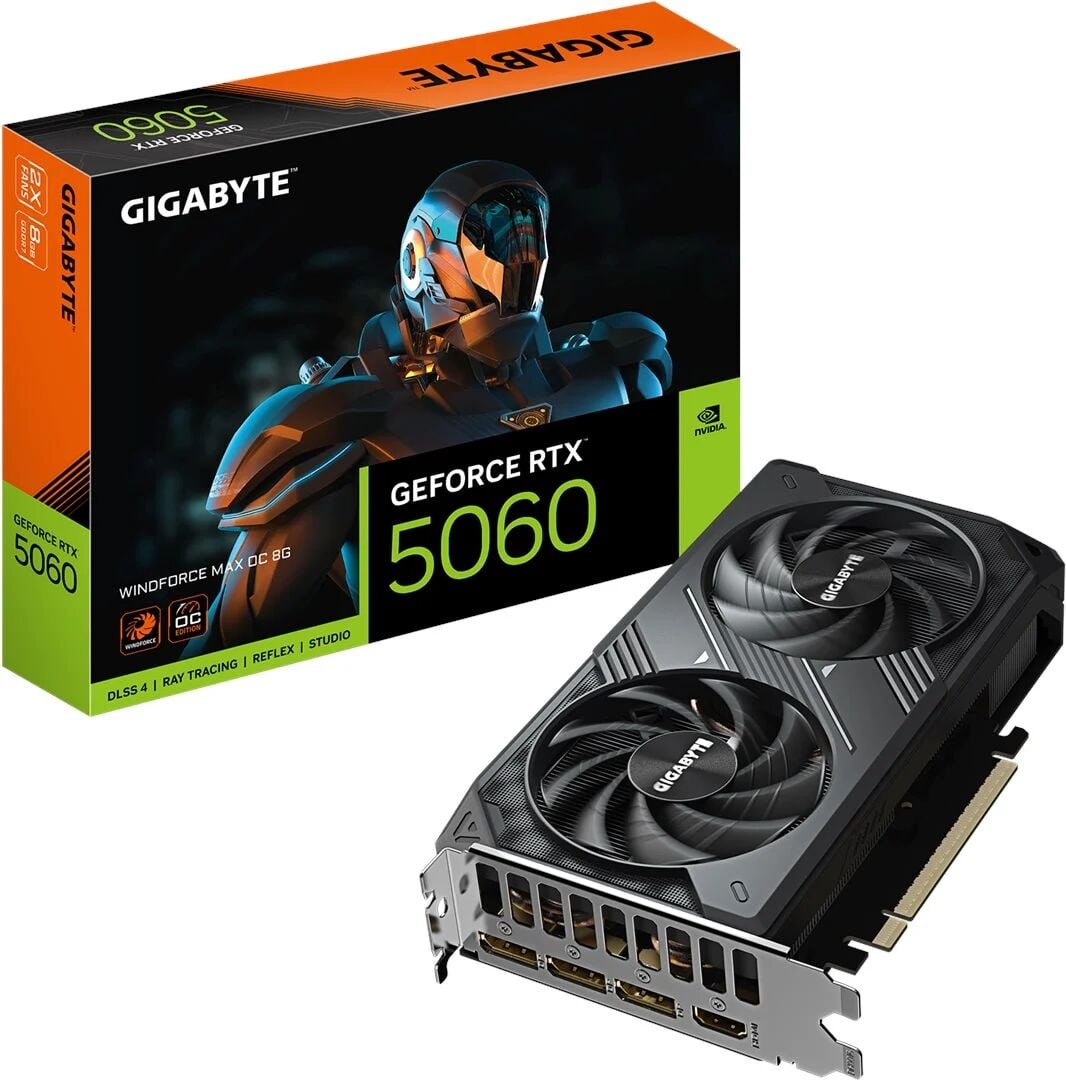 GIGABYTE GeForce RTX5060 WINDFORCE MAX OC GV-N5060WF2MAX OC-8GD GDDR7 8GB 128Bit Ekran Kartı