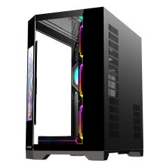 RAMPAGE NOVA 9.16 Lcd Ekranlı Hub+Kumanda Siyah 7x12cm ARGB Pwm Fan Kasa