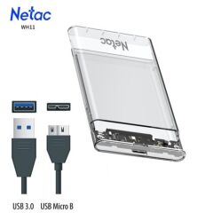 NETAC WH11 USB-C NT07WH11-30B0 2.5'' Şeffaf Disk Kutusu USB3.0