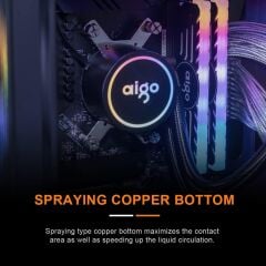 AIGO ACSE120 120mm RGB Siyah Sıvı Soğutma 1700-AM5 1851