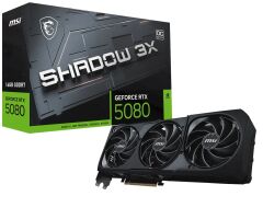 MSI GeForce RTX 5080 16GB SHADOW 3X OC GDDR7 256Bit DX12 Ekran Kartı