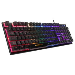 EVEREST KB-24 Siyah Rainbow Q Membrane Oyuncu Klavyesi