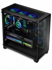 BITFENIX Polii Black 750W ATX 3.1 80+ Bronze PSU 4x120mm FRGB Fan ATX Temperli Cam Siyah Kasa