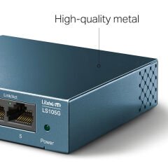 TP-LINK LS105G 5 PORT GIGABIT LITEWAVE MASAÜSTÜ SWITCH (ÇELİK KASA)