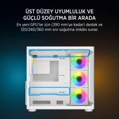 James Donkey Stark S800 4xARGB Temperli Cam 750W 80+ Bronze ATX Beyaz Kasa