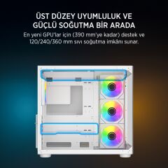 James Donkey Stark S800 4xARGB Temperli Cam 750W 80+ Bronze ATX Beyaz Kasa