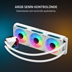 James Donkey Lugis JDC360 ARGB 360mm Beyaz Sıvı İşlemci Soğutucu AM5-LGA1700