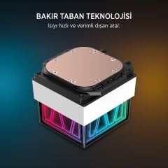James Donkey Lugis JDC360 ARGB 360mm Beyaz Sıvı İşlemci Soğutucu AM5-LGA1700
