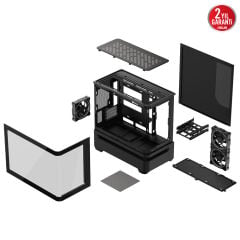 ASUS PRIME AP202 TG Temperli Cam Micro ATX Siyah Kasa