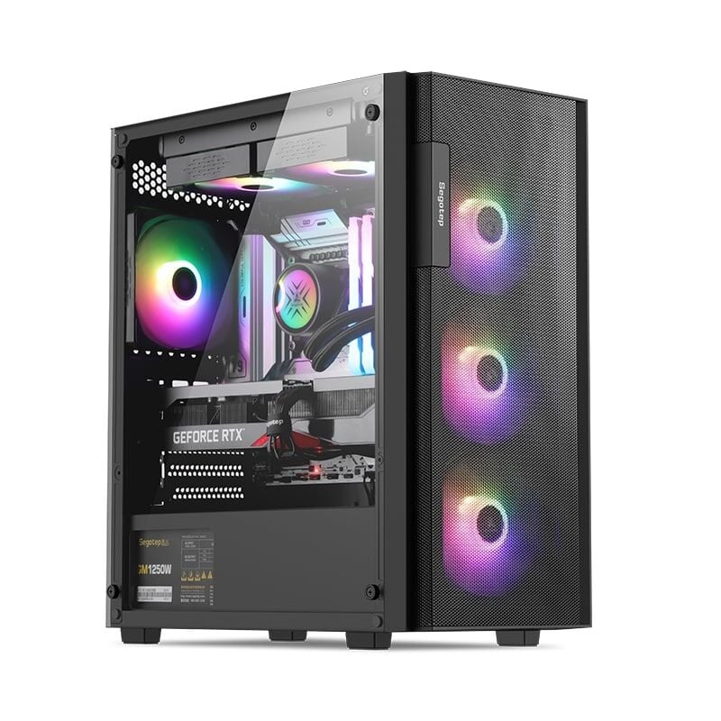 SEGOTEP Axe 5 Siyah 650W mATX 4 Fan Gaming Kasa