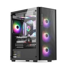 SEGOTEP Axe 5 Siyah 650W mATX 4 Fan Gaming Kasa