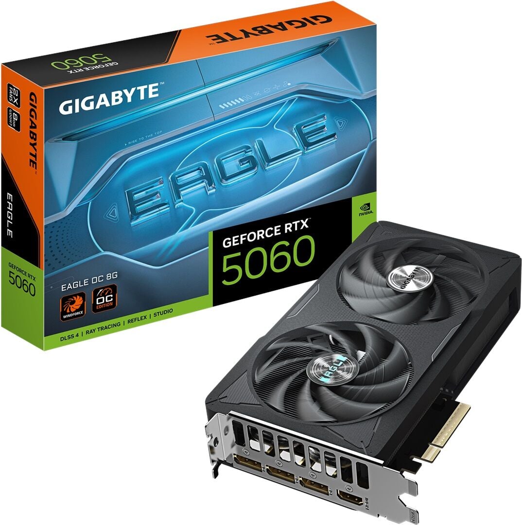 GIGABYTE GeForce RTX5060 EAGLE OC GV-N5060EAGLE OC-8GD GDDR7 8GB 128Bit Ekran Kartı