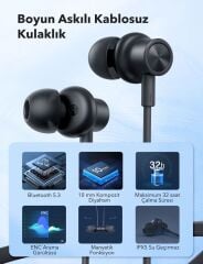 TAOTRONICS TT-BH115 ENC MIKROFONLU MIKNATISLI BOYUN ASKILI BLUETOOTH KULAKLIK