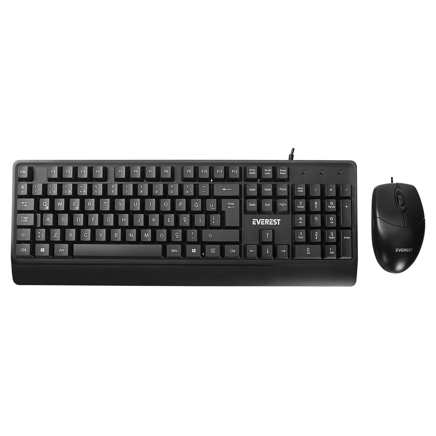EVEREST KM-619 Siyah Usb Q Standart Klavye + Mouse Set
