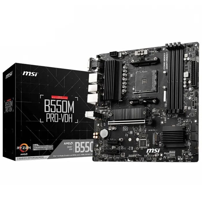 MSI B550M PRO-VDH AMD B550 Soket AM4 DDR4 4400(OC)MHz mATX Anakart