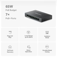 TP-LINK MERCUSYS MS108GP 8Port Gigabit Switch + Poe