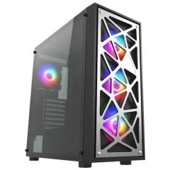VENTO VG12AL FSP 750W 80+ Bronz Gen5 4x120mm RGB Fan Temperli Cam USB 3.0 Mesh E-ATX Mid-Tower Kasa