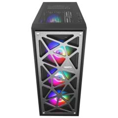 VENTO VG12AL FSP 750W 80+ Bronz Gen5 4x120mm RGB Fan Temperli Cam USB 3.0 Mesh E-ATX Mid-Tower Kasa