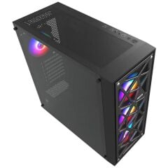 VENTO VG12AL FSP 750W 80+ Bronz Gen5 4x120mm RGB Fan Temperli Cam USB 3.0 Mesh E-ATX Mid-Tower Kasa