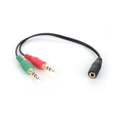 DARK 2x3.5mm STEREO ERKEK - 3.5mm STEREO DİŞİ Y KABLO DK-CB-AUC02