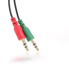 DARK 2x3.5mm STEREO ERKEK - 3.5mm STEREO DİŞİ Y KABLO DK-CB-AUC02