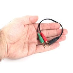 DARK 2x3.5mm STEREO ERKEK - 3.5mm STEREO DİŞİ Y KABLO DK-CB-AUC02