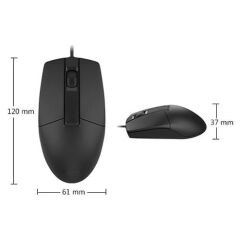 A4 TECH OP-330 USB SİYAH V-TRACK 1200 DPI MOUSE