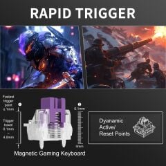 MAGEGEE MK-BOX 68 Tuş RGB Hot-Swap Manyetik Kablolu Türkçe Q Siyah Gaming Klavye