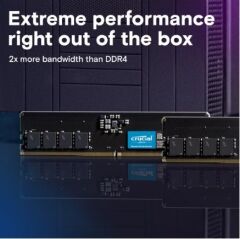 CRUCIAL 8GB DDR5 4800 CL40 1.1V UDIMM Single Desktop Memory CT8G48C40U5