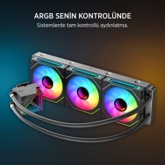 James Donkey Lugis JDC360 ARGB 360mm Siyah Sıvı İşlemci Soğutucu