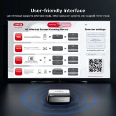 UNITEK 4K 60Hz Kablosuz Görüntü Aktarım Cihazı - iOS, MacOS,Android,Windows