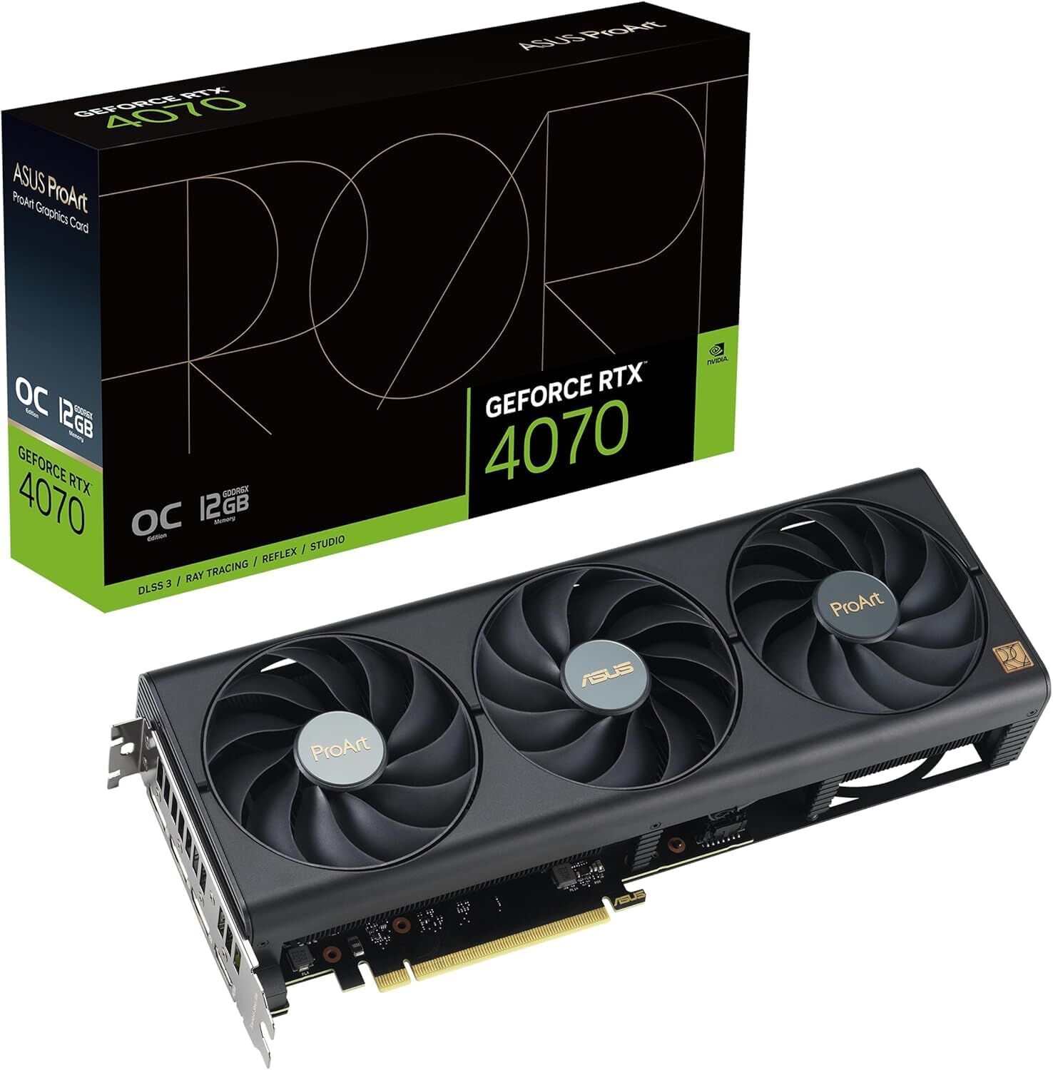 ASUS GeForce RTX 4070 PROART-RTX4070-O12G 12GB GDDR6X 192bit 2565MHz OC OC 3xDP DLSS3 Ekran Kartı