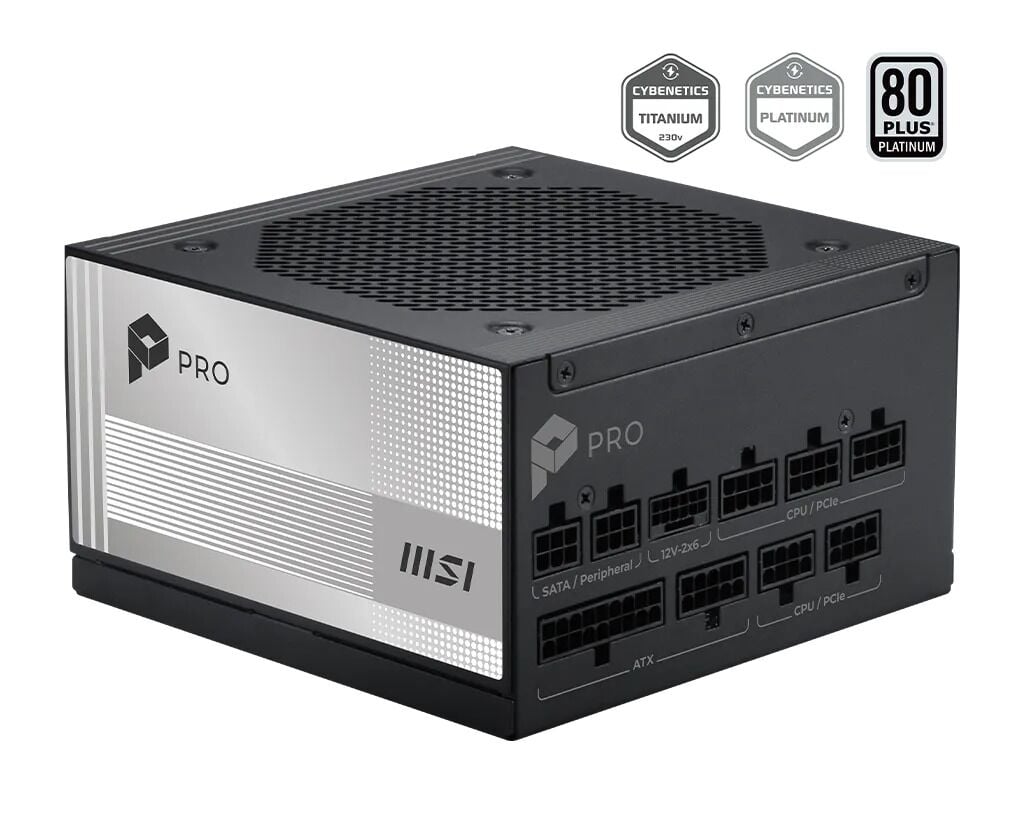 MSI PRO A850PL PCIE5 850W 80+ Platinum Full Modüler Power Supply