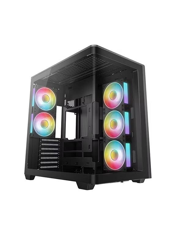 DEEPCOOL CG590U-5F ATX AKVARYUM CAM PANEL ARGB 5 FANLI SİYAH