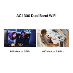 TP-LINK MERCUSYS MA30H AC1300 High Gain WiFi Dual Band Adaptör