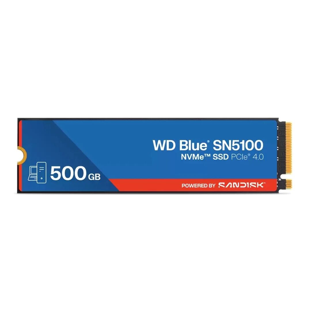 WD Blue SN5100 500GB 6600-5600MBs M.2 NVMe Gen4 SSD WDS500G5B0E
