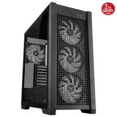 ASUS TUF Gaming GT302 TG ARGB Temperli Cam USB 3.2 Siyah E-ATX Mid-Tower Kasa