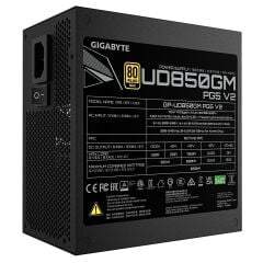 GIGABYTE UD850GM PG5 V2 850W 80+ Gold PCIe 5.1 ATX 3.1 Full Modüler Siyah Power Supply