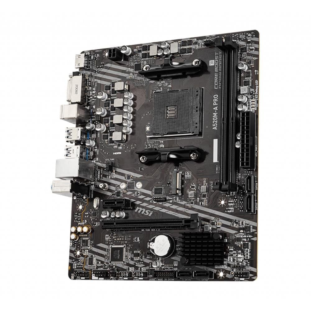 MSI A520M-A PRO Amd A520 Soket AM4 DDR4 4600 MHz(OC) M.2 Anakart