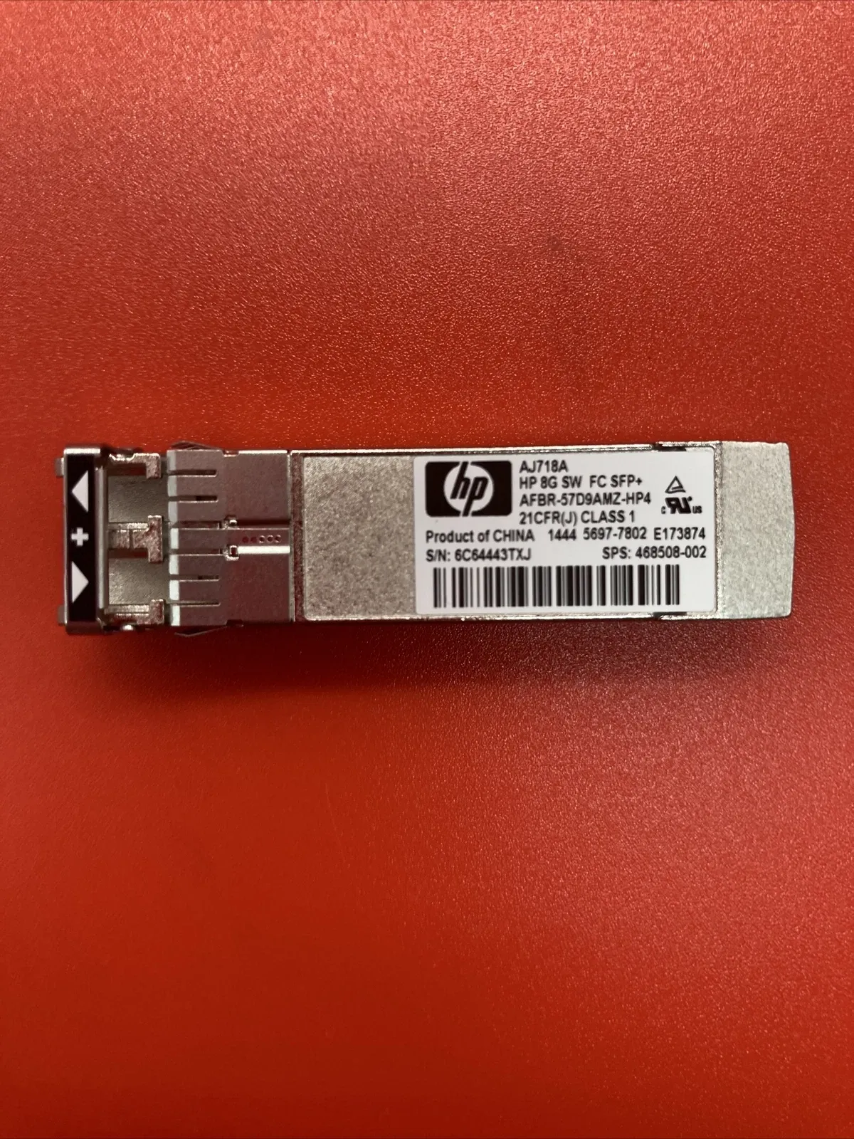 HP AJ718A 8G Fiber Optik Alıcı Verici Modül SW FC SFP+ 468508-002